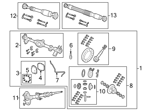 Service Rear Axle Diagram for 68639157AA