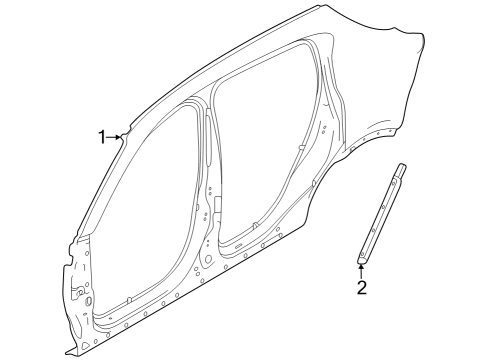 PANEL-BODY SIDE APERTURE OUTER Diagram for 68610035AA