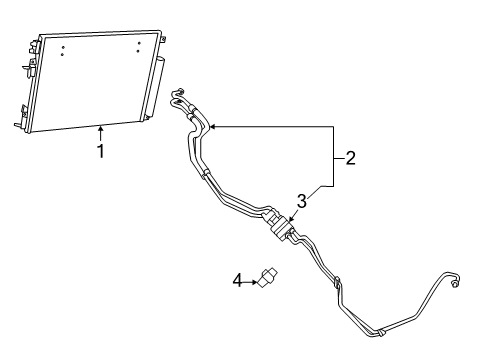 OIL COOLER PRESSURE AND RET Diagram for 68195935AF