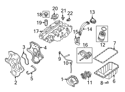 Engine Oil Pan Diagram for 5142548AC
