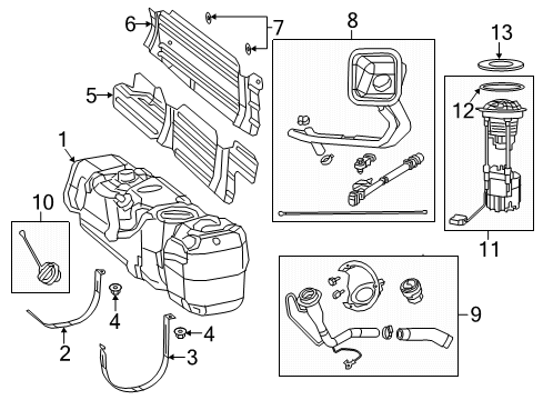 Fuel Pump/Level Unit Module Diagram for 68643799AA