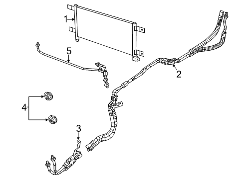 OIL COOLER PRESSURE AND RET Diagram for 68591751AA