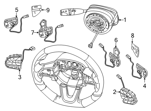 MODULE-STEERING COLUMN Diagram for 7HJ35DX9AA