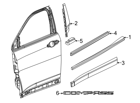 MOLDING-FRONT DOOR Diagram for 7ST36RXFAA