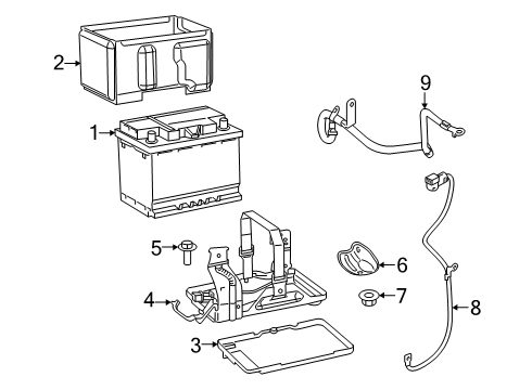 BATTERY POSITIVE Diagram for 68492345AC