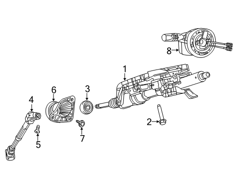 Steering Column Module Diagram for 1NJ74LU5AF