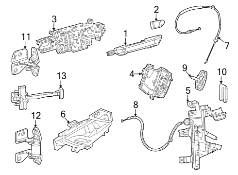 Exterior Door Handle Diagram for 6XA93WCQAE