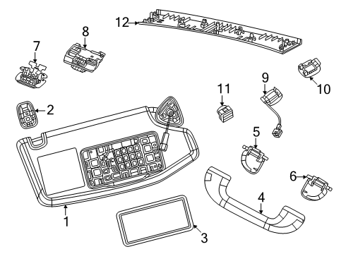 2025 Dodge Charger Daytona Interior Trim - Roof Diagram 2