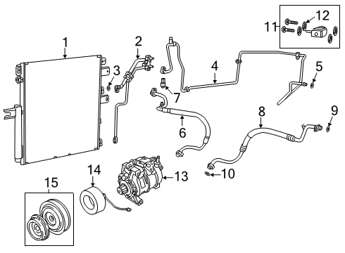 Air Conditioner Suction Line Diagram for 68674638AB
