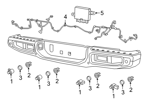 WIRING-REAR BUMPER Diagram for 68616364AA
