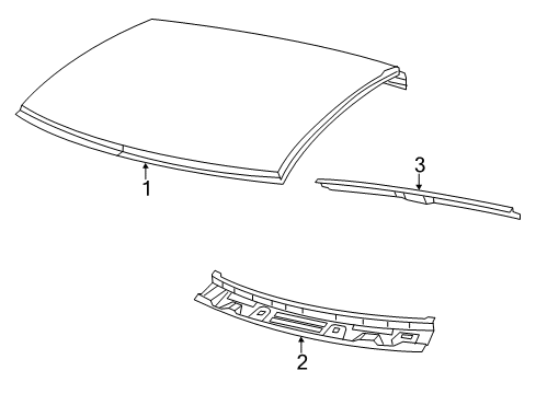 Roof Panel Diagram for 55372045AD