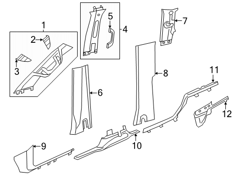 2025 Ram 1500 Interior Trim - Cab Diagram 5