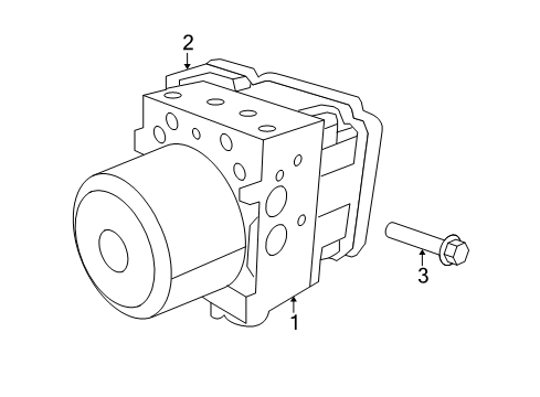 Anti-Lock Brake System Module Diagram for 68715234AA