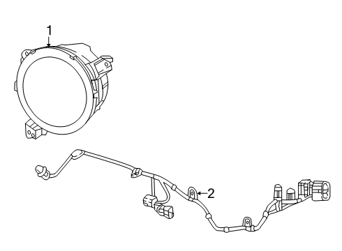 Headlamp Diagram for 68596461AB