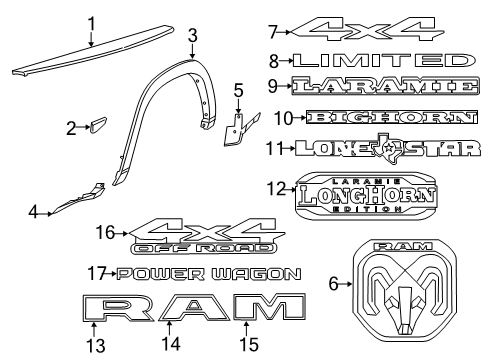 Decal-Box Side Diagram for 68416958AA