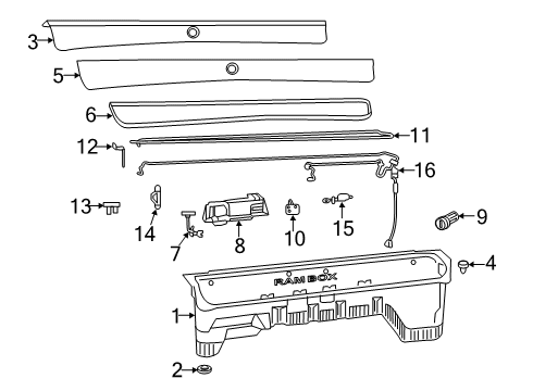 Door-Storage Bin Diagram for 68428855AB