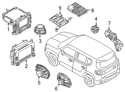 Speaker Diagram for 68542236AA