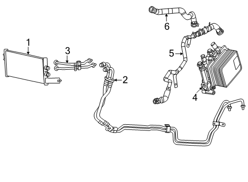 COOLER-TRANSMISSION OIL Diagram for 68592059AA