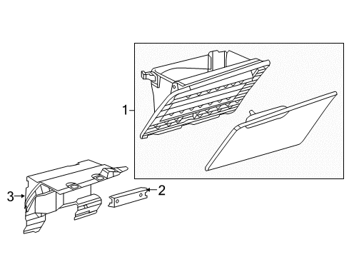 Instrument Panel Glove Box Diagram for 5RL34DX9AL