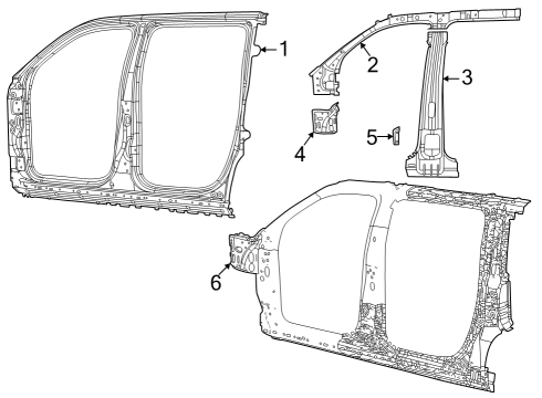 A Pillar Inner Panel Diagram for 68424566AE