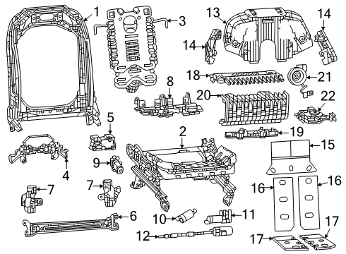 POWER SEAT Diagram for 68574830AA