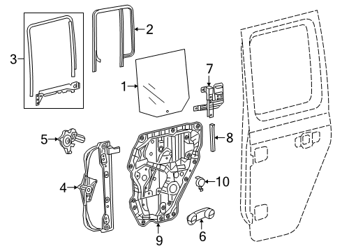 Door Glass Run Diagram for 68271658AF