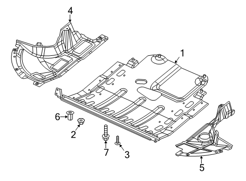 Shield-Extension Front Diagram for 68163987AD