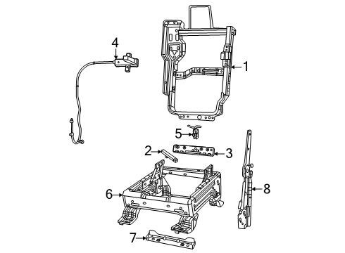 2025 Ram 1500 Front Seat Components Diagram 2