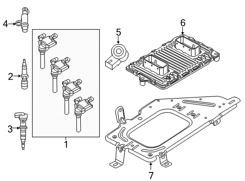 ENGINE CONTROLLER Diagram for 68434915AC