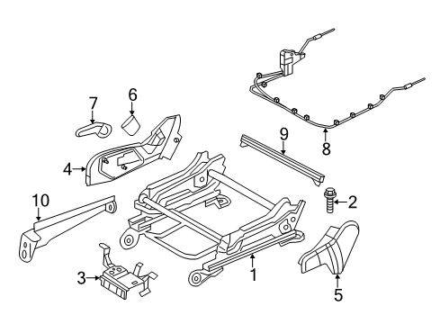 ADJUSTER-SEAT Diagram for 68175308AD