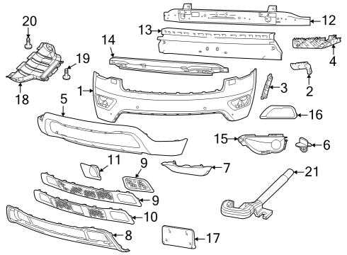 Bumper Bracket Diagram for 68144219AF