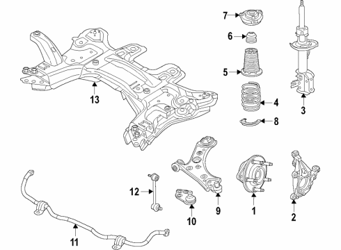 Lower Control Arm Diagram for 68569473AB