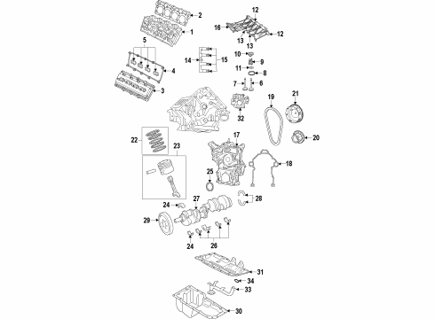 Radiator Outlet Hose Diagram for 68502660AB