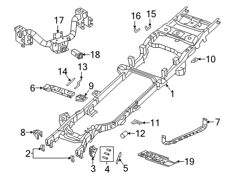 Exhaust Pipe Support Rod Diagram for 68272123AA