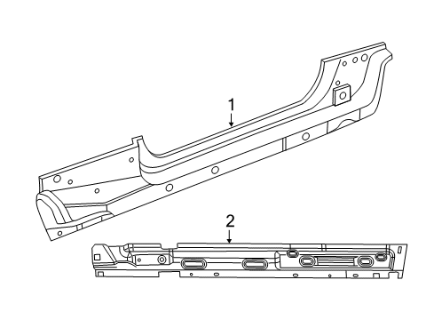 SILL-FRONT FLOOR Diagram for 68566519AA