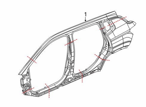 PANEL-BODY SIDE APERTURE OUTER Diagram for 68462635AA