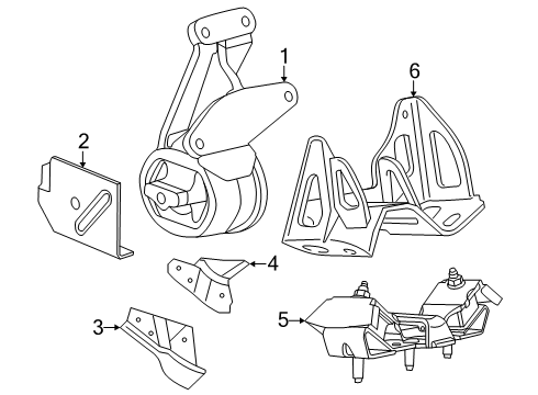 2025 Ram 1500 Engine & Trans Mounting Diagram 4