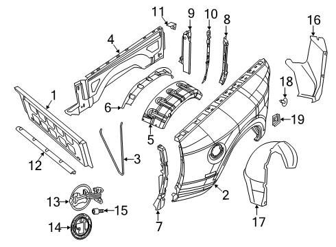 D Pillar Reinforce Diagram for 68534135AA