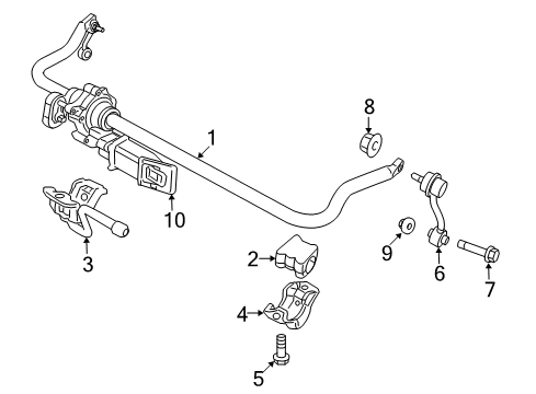 BRACKET-STABILIZER BAR BUSHING Diagram for 68530762AA