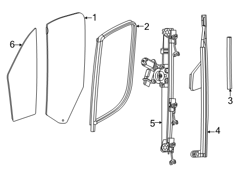 2025 Ram ProMaster EV Glass - Front Door Diagram 2