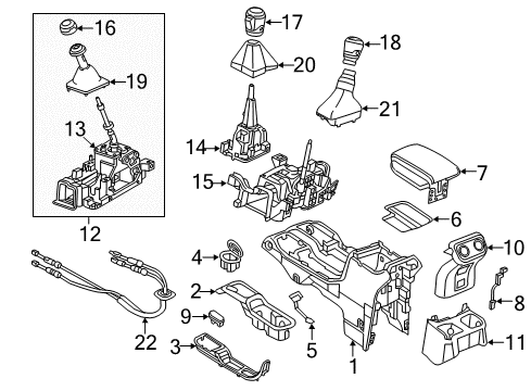 SHIFTER-TRANSMISSION Diagram for 6GA801A8AI