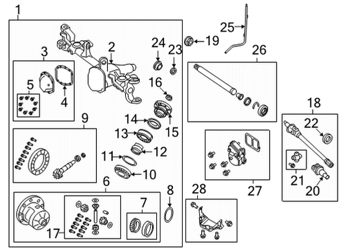 AXLE-SERVICE FRONT Diagram for 68651262AA