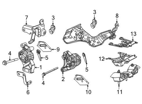 Engine Mount Diagram for 68526248AB