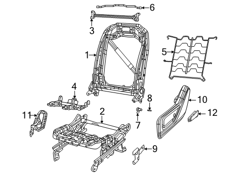 2025 Ram 1500 Driver Seat Components Diagram 2