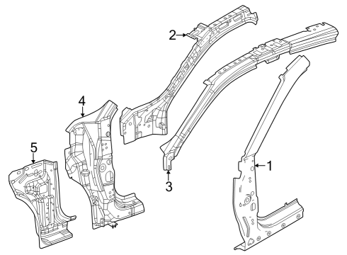 Cowl Side Panel Diagram for 68645905AA