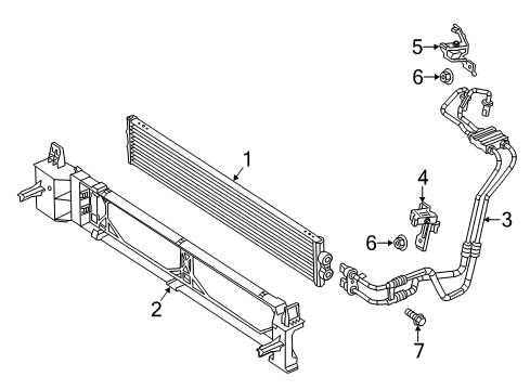 COOLER-TRANSMISSION OIL Diagram for 57008715AB