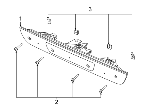 CENTER HIGH MOUNTED STOP Diagram for 68551077AB