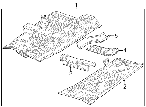 PAN-FRONT FLOOR Diagram for 68534825AA