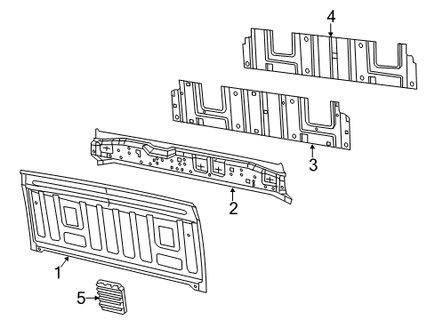 Reinforce-Cab Back Diagram for 68518547AA