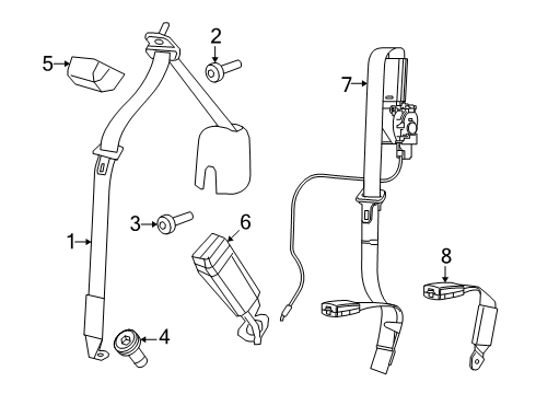 2025 Jeep Gladiator Seat Belt Diagram 2